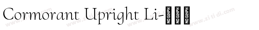 Cormorant Upright Li字体转换